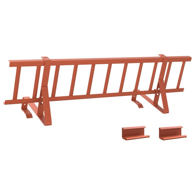 vidaXL - Dak - sneeuwbeschermer - Rood - 800 - x - 29,5 - x - 34,5 - cm - Staal