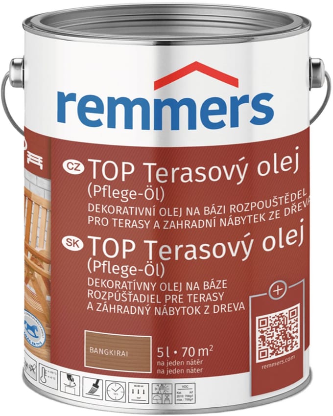 Remmers - TOP terrasolie 0,75 l, Notenhout