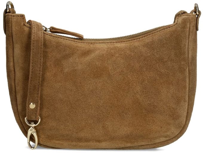 Manfield - Taupe suède schoudertas