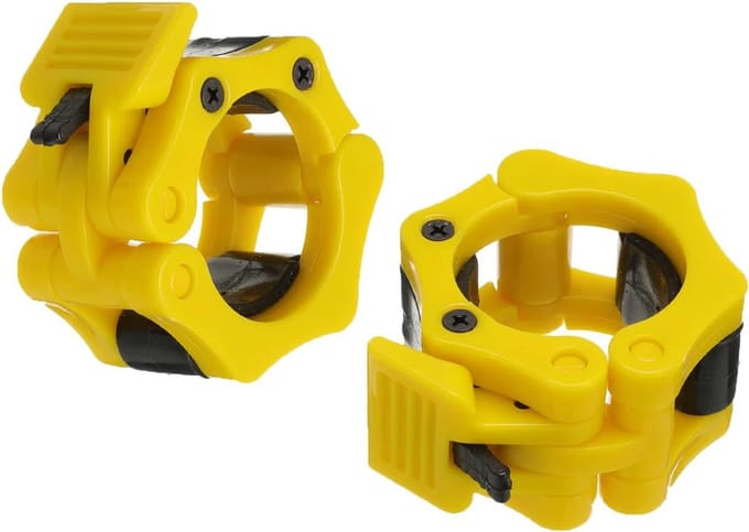 Halterklemmen - Halterclips Spinglock - Gewichtheffen - Snelsluiting - 50 mm - Geel