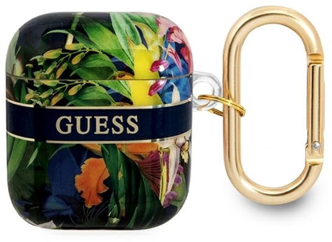 GUESS GUA2HHFLB AirPods cover blue/blue Flower Strap Collection