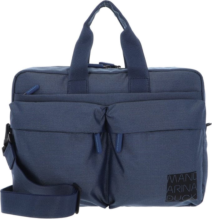 MANDARINA DUCK Handtas Schoudertas met laptopvak District Briefcase Atlantic Sea Blauw