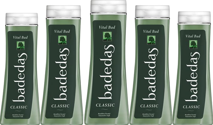 Voordeelverpakking 5 x 600 ml - Badedas Classic Vital Badschuim