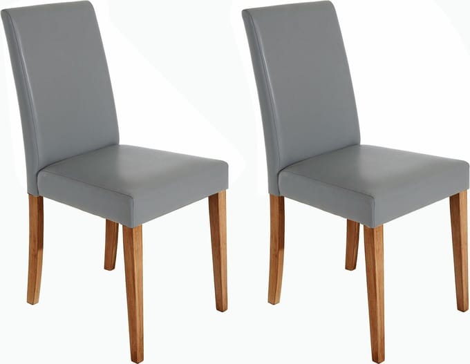 Lion-Eetkamerstoel - Set van 2 - Grijs PU