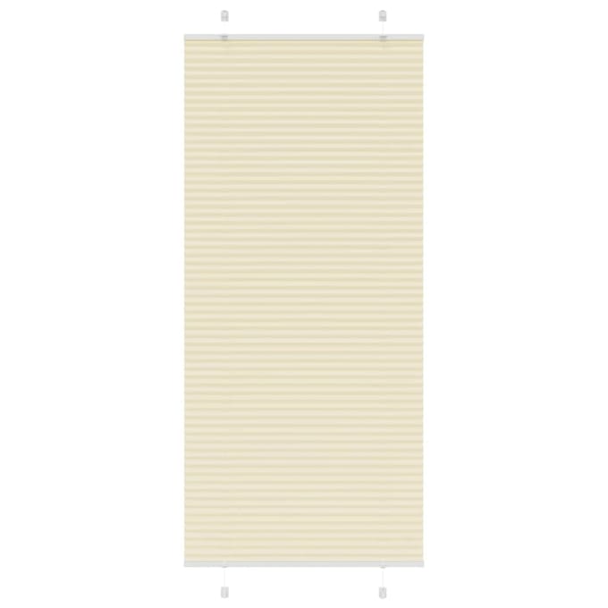 vidaXL - Plissé - rolgordijn - 100x200 - cm - stofbreedte - 99,4cm - polyester - crème