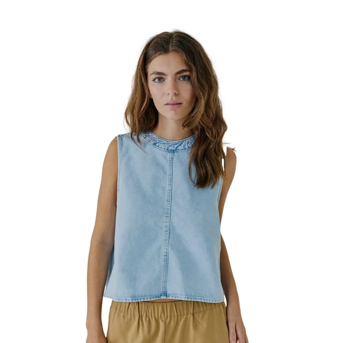 Dames denim tanktop Norr Lai