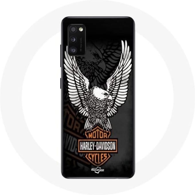 Coque - Harley Davidson - Galaxy A41 - Noir - Aigle logo - Rigide