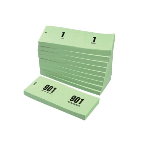 Nummerblok 42x105mm nummering 1-1000 groen 10 stuks