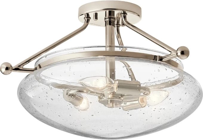 Kichler LED Plafondlamp Belle | 3X E14 Max 40W | Dimbaar | Polished Nickel