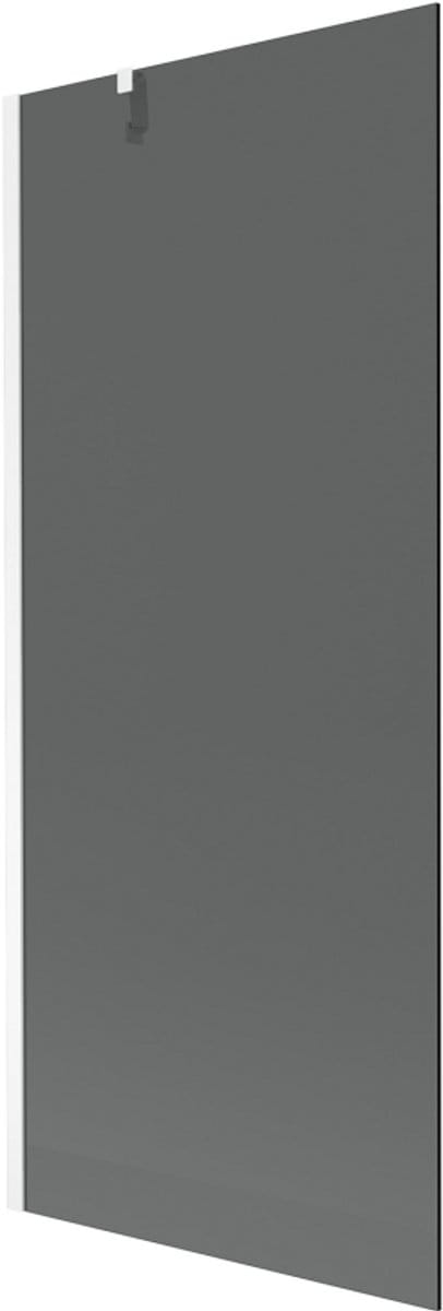Mexen Next badwand scherm 1-deurs 80 x 150 , grafiet, wit - 895-080-000-00-40-20