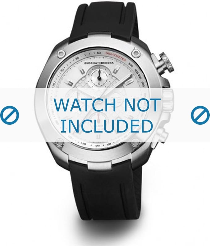 Buddha to Buddha horlogeband 39mm / BTB.F.R.CH.02 Rubber Zwart 19mm