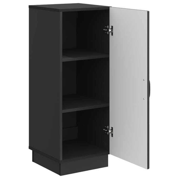 vidaXL - Dressoir - Zwart - 33 - x - 34,5 - x - 87 - cm - Bewerkt - hout