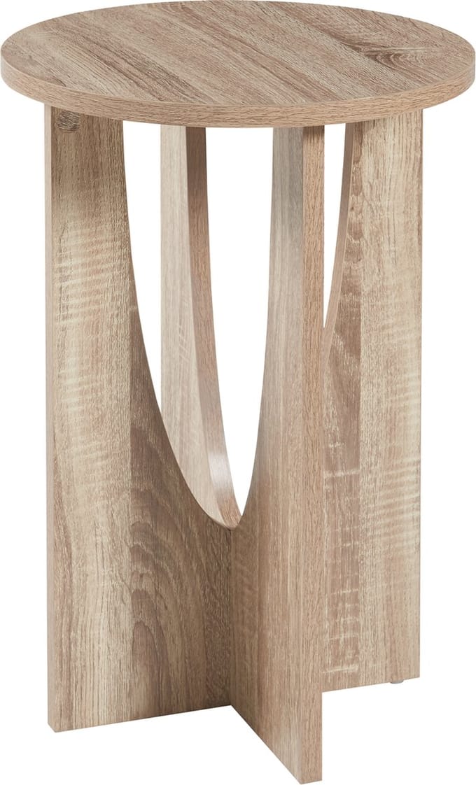 Bijzettafel Rindal rond 56,5xØ38 cm eikenkleurig [en.casa]