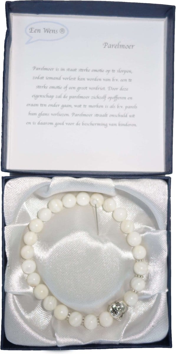 Halfedelstenen Armband in Geschenkdoos Parelmoer