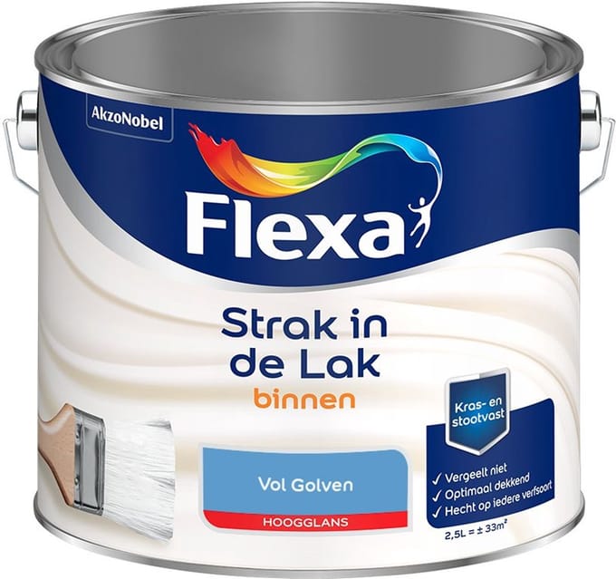 Flexa - Strak In De Lak Binnenlak Hoogglans - Vol Golven - Mengverf - 2,5 L