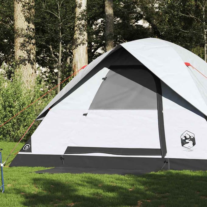 vidaXL - Koepeltent - 6-persoons - waterdicht - verduisterend - stof - wit