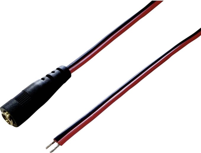 BKL Electronic Laagspannings-aansluitkabel - 5.50 mm 2.10 mm 1.00 m 1 stuk(s)