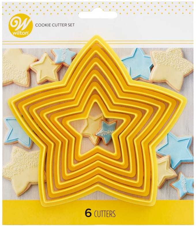 Wilton Uitsteekvormpjes Set - Koekvormpjes - Sterren - 6 Stuks