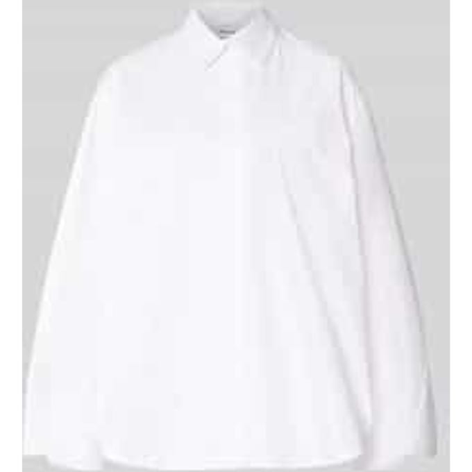 Oversized overhemdblouse met borstzak model 'Demi'