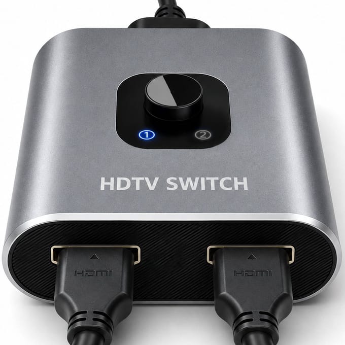 Skoov HDMI Switch 2 in 1 uit - Plug & Play - Dolby / 3D - Splitter - 4K@30Hz - Premium - Universeel - Game - TV - Extender - Accessoires