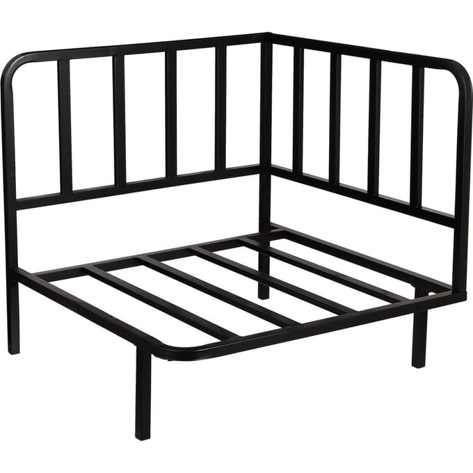 Mica Decorations Celo Loungebank Hoekelement – 83x83x78 cm – Zwart Metaal