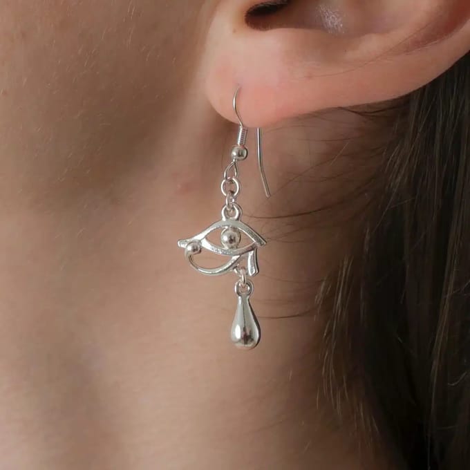 Sylvie Monthulé | Zilveren Oorbellen | Eye of Horus