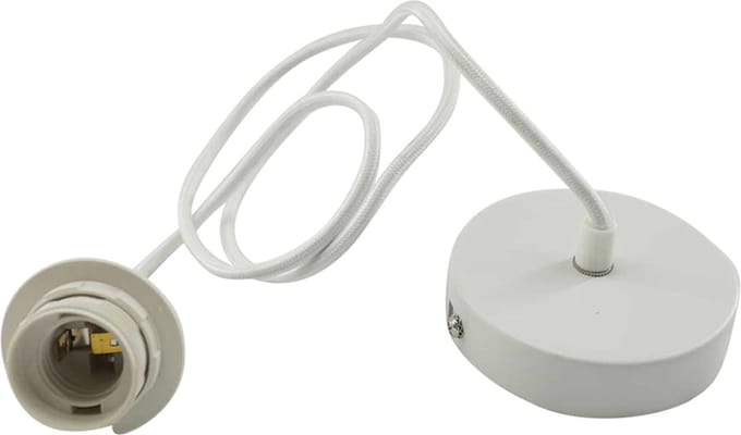 snoer plafondlamp wit 105cm*