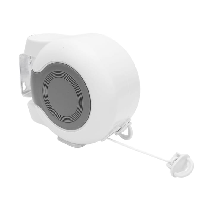 Intrekbare Waslijn Heavy Duty Dubbele Kledinglijn Ruimtebesparend Wasgoed Drogen Binnen Buiten 15m/49.2ft white