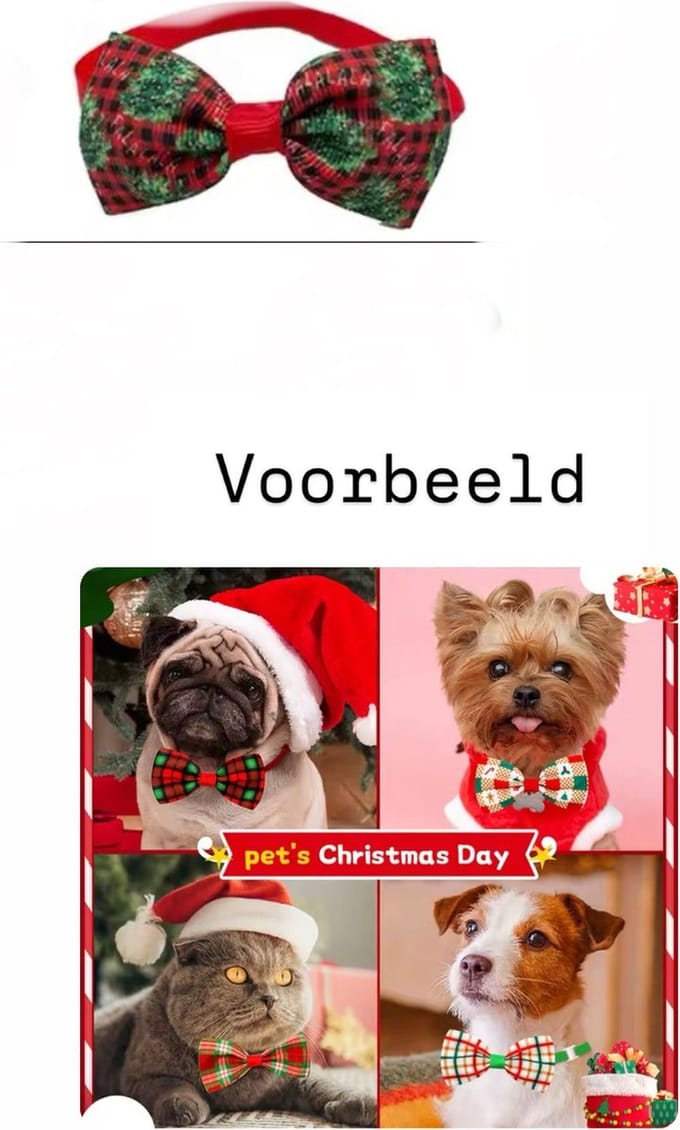 Akyol Vlinderstrik - Honden/Katten Strik - Kerststrik - Groen