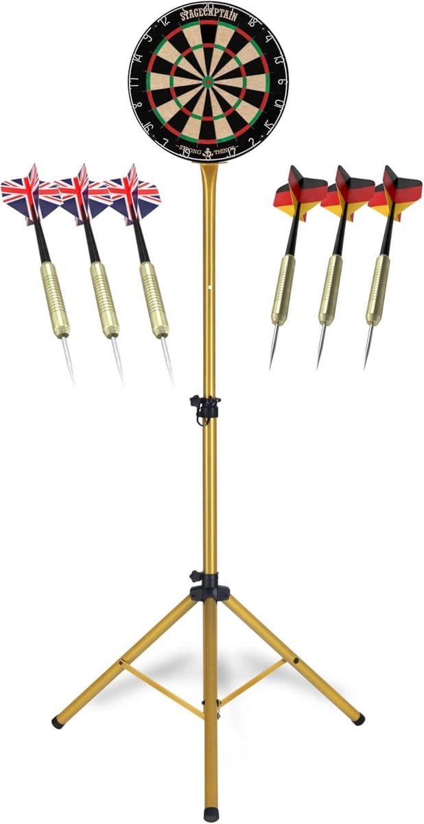 Professionele Steeldartbord Set met In Hoogte Verstelbare Standaard