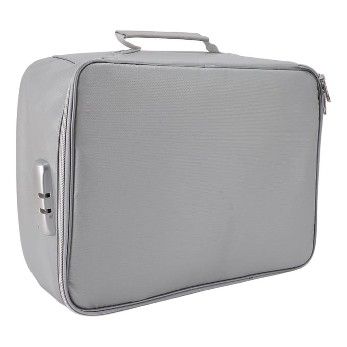 Brandwerende Waterdichte Documentenmap Organizer Box Draagbare Thuis Reis Veilige Opbergdoos met Slot gray