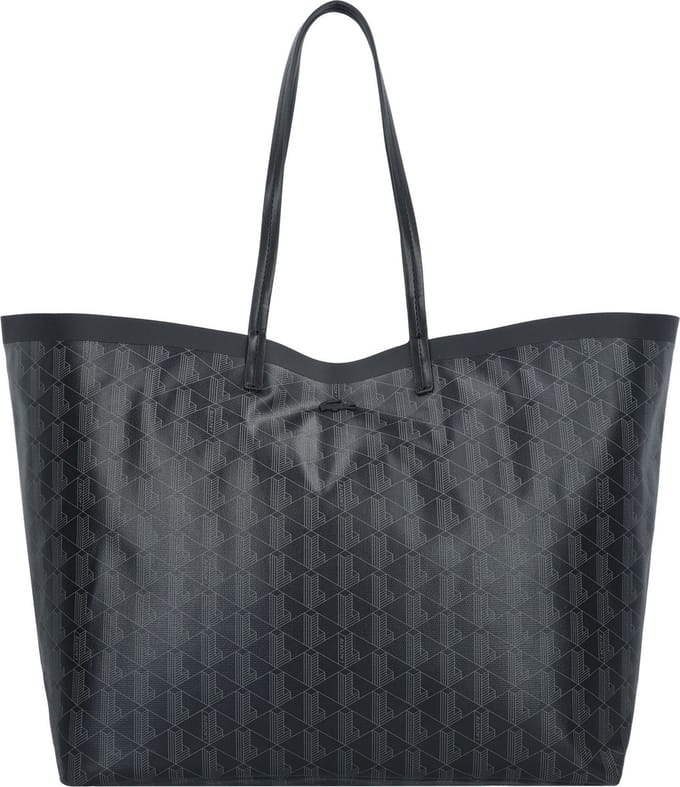 LACOSTE Shopper Schoudertas Zel Shopping Bag Monogram Noir Gris Zwart