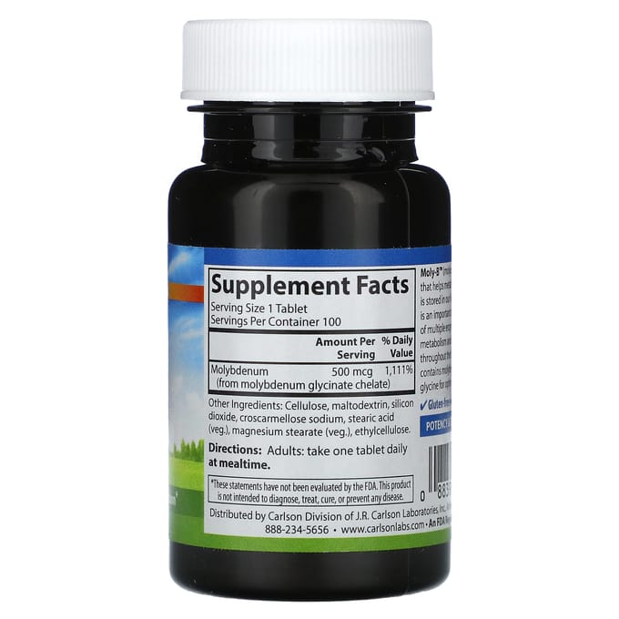 Moly-B, Plantaardige Tabletten, 100 Tabletten (500Mcg per Tablet)