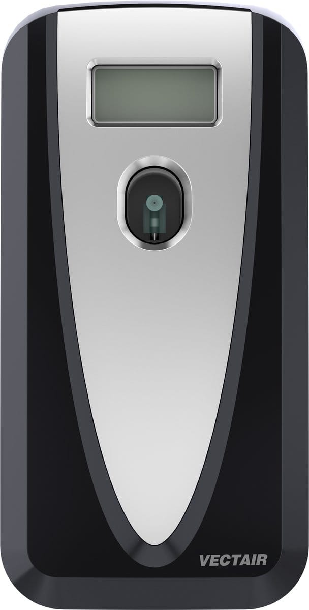 Micro Airoma - Luchtverfrisser MVP dispenser - Zwart/Chroom - tbv 100ml