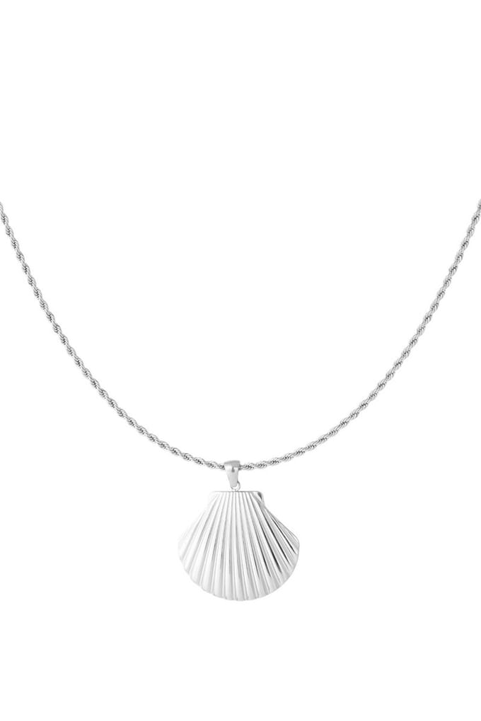 Bijoutheek Collier Grote Schelp Zilver