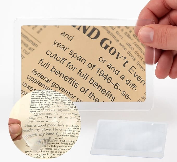 Loep Vergrootglas – Helder Creditcard Formaat – Handzaam & Licht – Wit