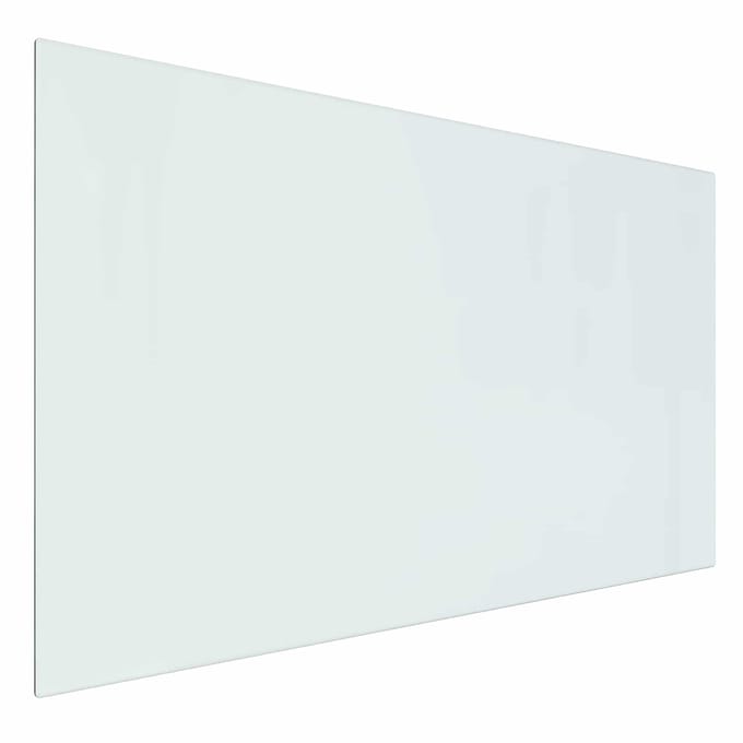 vidaXL Vuurplaats Glazen Plaat Transparant 100 x 60 cm Glas