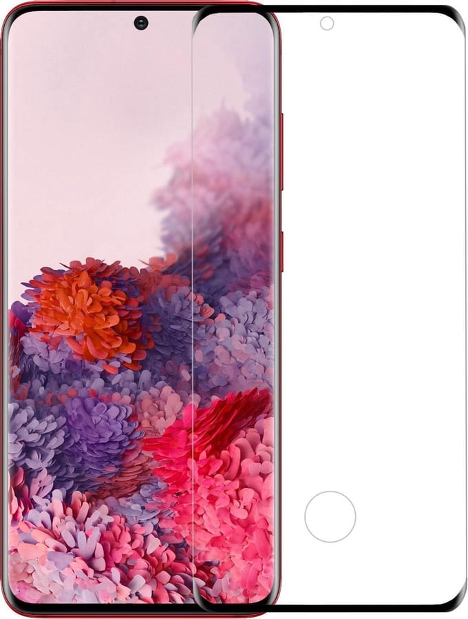 Screenprotector - Geschikt voor Samsung Galaxy S20 Plus - Full Cover - Gehard Glas - Beschermglas - Tempered Glass - Screen Protector