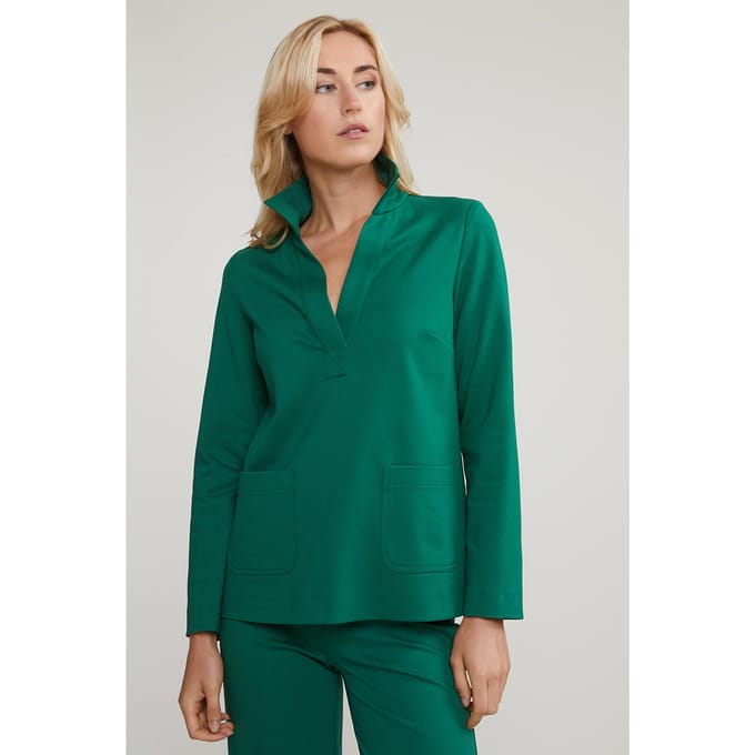 River Woods Green V-neck Blouse Applied Pockets Taglia: 36 | Magliette intime Outlet | Donna | Verde