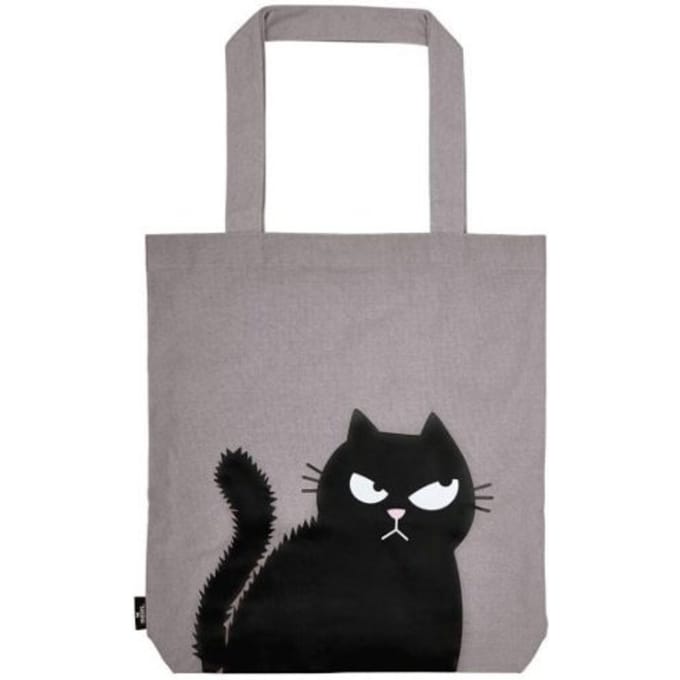 Ed, the cat katoenen tas, formaat 39 x 42 cm. - happy face