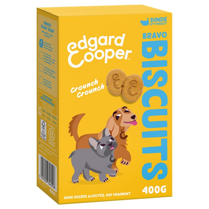 Edgard & Cooper Adult Biscuits voor Honden - Kalkoen & Kip (400 g)
