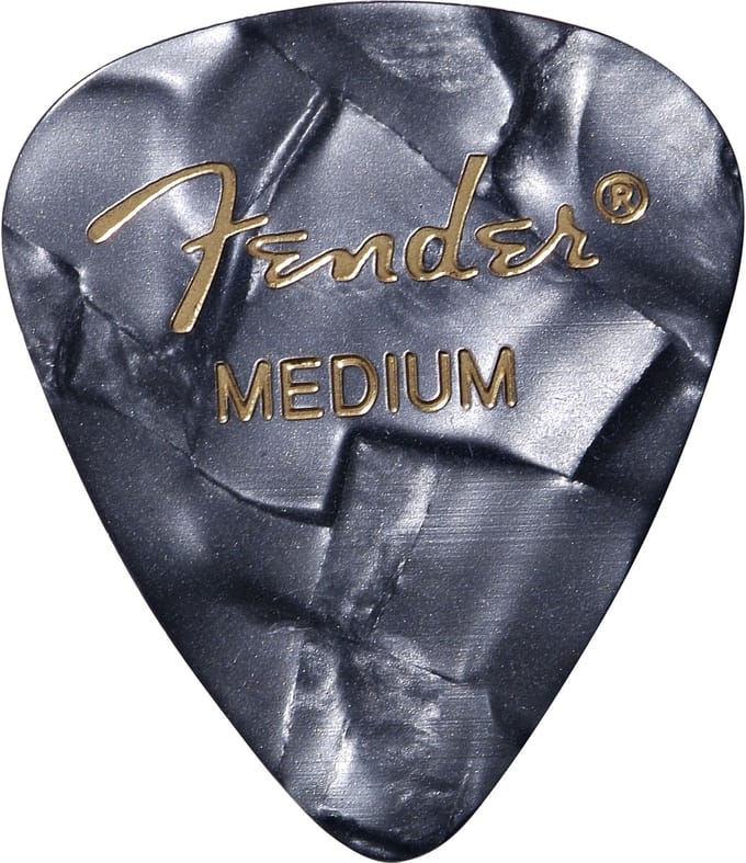 Fender Picks 351 zwart Moto medium 12er Set Premium Celluloid - Plectrum set