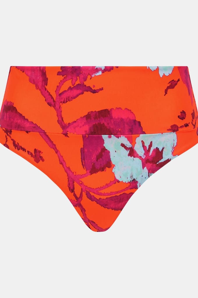 Chantelle Sw Bo. Full Brief Std High W. Painted Flowers Größe: 44 | Bikinis Outlet | Damen