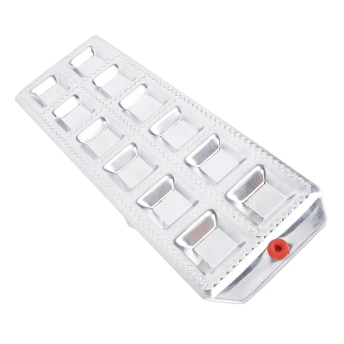 Vierkante Ravioli Maker Multifunctioneel 12 Gaten Dumpling Maakgereedschap Aluminiumlegering Pastamaker Bakplaat white