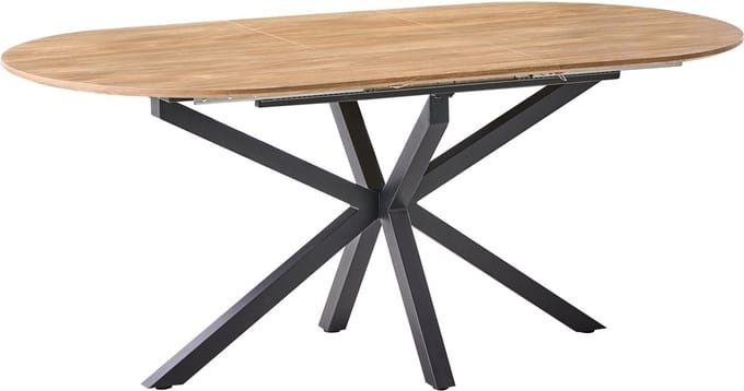 MACQUARIE - Eettafel uitschuifbaar - Bruin - 140/180 x 90 cm - MDF