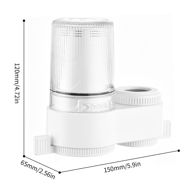 Universeel Waterfilter voor Keukenkraan 7-Staps Zuivering Terugspoeling Zelfreinigend Filter Eén Stap wit