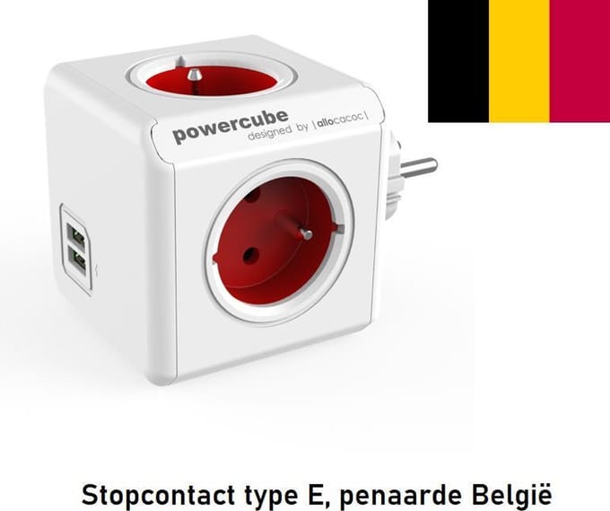 DesignNest PowerCube Original - USB - FR - Rood