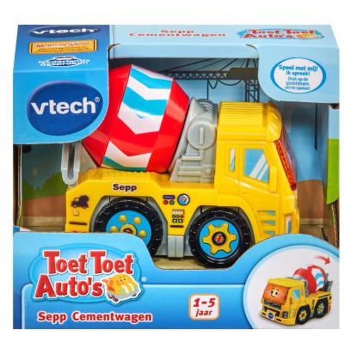 Vtech Toet Toet Auto's Sepp Cementwagen Voertuigen Speelgoedauto's voor peuters en kleuters