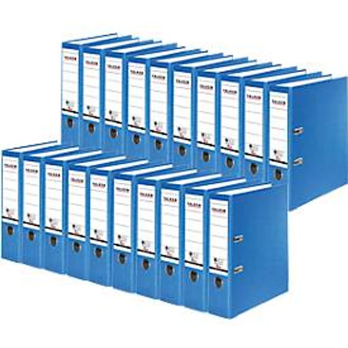 FALKEN Recycolor vijl, DIN A4, rugdikte 80 mm, 20 stuks, blauw