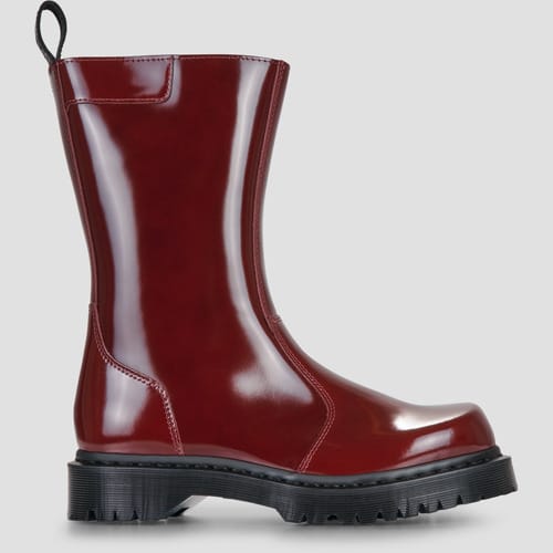 Laarzen Dr. Martens Rejena Mid Cherry Red Laquered Leather